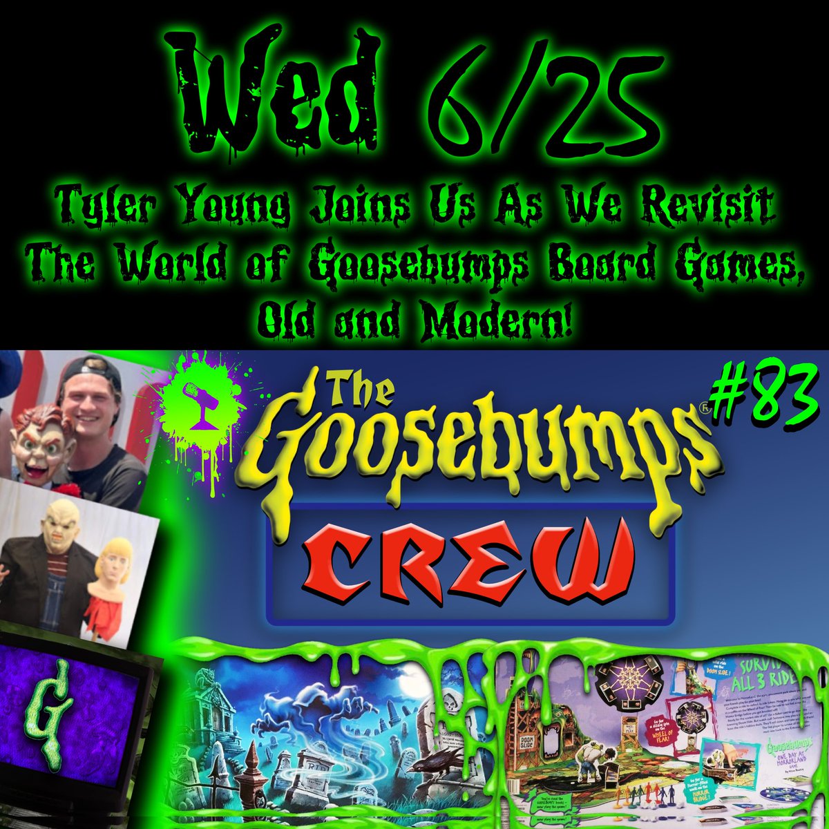 Next week, Tyler Young joins us as we look through the many different Goosebumps board games! From some of the more basic board games of today, to the complicated cardboard messes of the 90s games, we see what these games offered for fans of the books!

#goosebumps