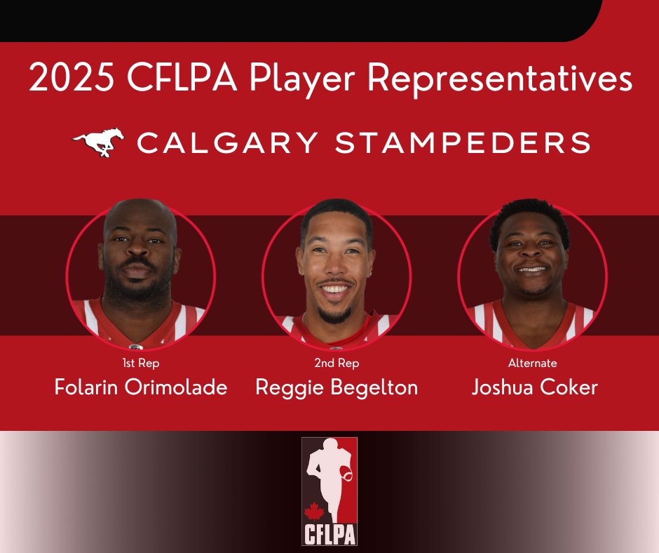 <a href="/BCLions/">BC LIONS</a> <a href="/MaximeRouyer35/">Max Rouyer</a> <a href="/andrewpeirson/">Andrew Peirson</a> <a href="/SeanWhyte6/">Sean Whyte</a> 2025 #TeamCFLPA Player Representatives: <a href="/calstampeders/">Calgary Stampeders</a>
