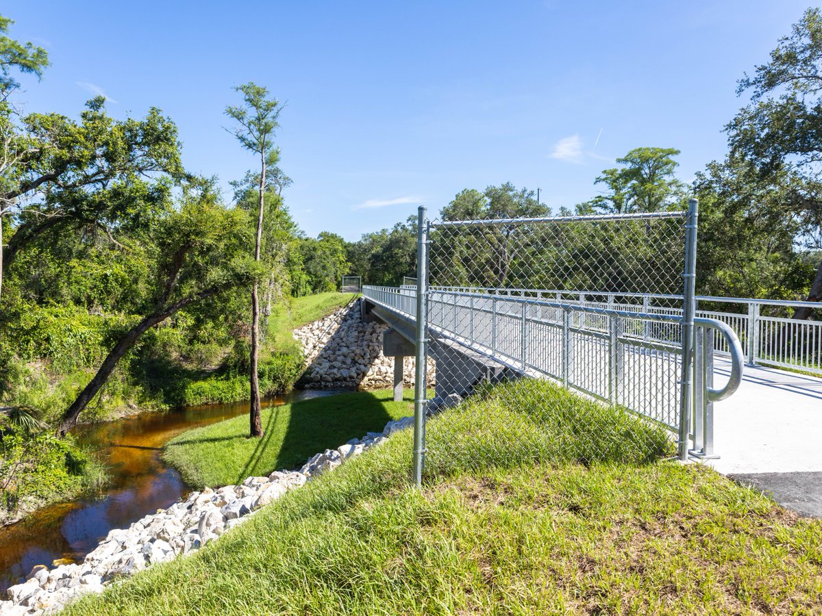 The new bridge on the Upper Tampa Bay Trail is officially open! 🥳 🚲

We opened the new Rocky Creek Bridge on the Upper Tampa Bay Trail to the public this week. The new bridge replaces a more than 100-year-old bridge that connected the trail.