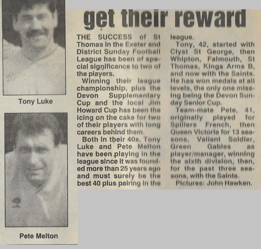 exwickclive's tweet image. Today we remember PETER MELTON who sadly left the field of play on the 05th July 2006 aged 54. Peter was a popular & talented player who played for Exeter Civil Service, Queen Victoria, Valiant Soldier & Heavitree & Wonford teams that come to mind.
RIP PETE ⭐ ⭐ ⭐ ⭐ ⭐