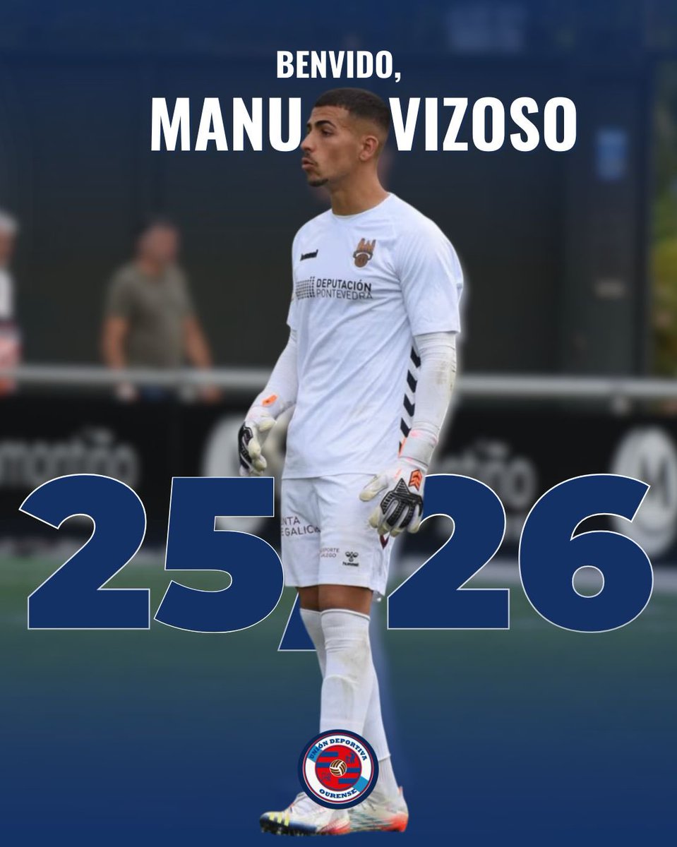 𝗙𝗜𝗖𝗛𝗔𝗫𝗘 | <a href="/manuvizoso_/">manuel</a> 

O meta cangués chega a Ourense tras formarse no Alondras e no Pontevedra, sendo ademáis o encargado de defender a portería do mataxigantes da reciente Copa do Rei.

A por todas, Manu!