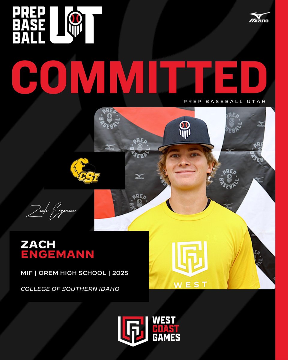 Prep Baseball Utah (@prepbaseballut) on Twitter photo ๐จ๐๐๐๐๐๐๐๐๐๐ ๐๐๐๐๐๐จ
'25 Zach Engemann has announced his commitment to the College of Southern Idaho!
Zach is our 11th commitment from the 2024 West Coast Games! #BeSeen
Profileโก๏ธ loom.ly/gI0MTpA
Commitment Boardโก๏ธ loom.ly/_Q9oUqE
<a href="/ZachEngemann/">Zach Engemann</a> ๐จ๐๐๐๐๐๐๐๐๐๐ ๐๐๐๐๐๐จ
'25 Zach Engemann has announced his commitment to the College of Southern Idaho!
Zach is our 11th commitment from the 2024 West Coast Games! #BeSeen
Profileโก๏ธ loom.ly/gI0MTpA
Commitment Boardโก๏ธ loom.ly/_Q9oUqE
<a href="/ZachEngemann/">Zach Engemann</a>