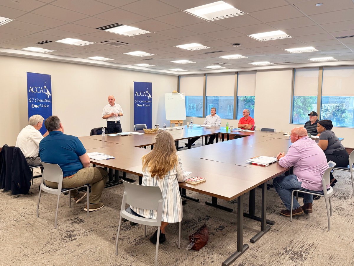 Members of ACCA's leadership program for second-term County Commissioners gathered in Montgomery today to discuss their collective passion for public service &amp; how their passion can be utilized to create positive change in their home counties &amp; across Alabama. #ALCountyLeadership