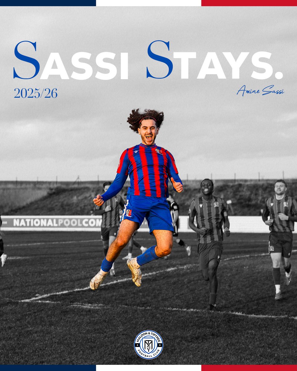 Maldon & Tiptree FC (@maldontiptreefc) on Twitter photo SASSI STAYS! 🇫🇷💫
We are extremely delighted to announce that Amine Sassi has signed a 1-year contract at the club ✍️
<a href="/Amiiine_944/">Amine Sassi</a> quickly became a fan favourite last season with his creativity, tenacity and his goal contributions 💥🍓 SASSI STAYS! 🇫🇷💫
We are extremely delighted to announce that Amine Sassi has signed a 1-year contract at the club ✍️
<a href="/Amiiine_944/">Amine Sassi</a> quickly became a fan favourite last season with his creativity, tenacity and his goal contributions 💥🍓