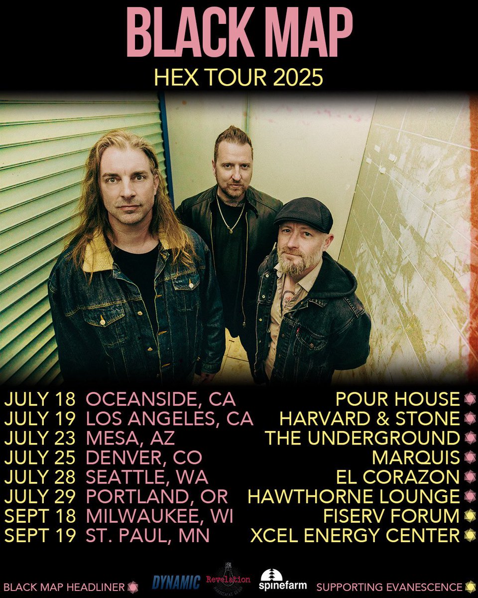 Tickets are live for “Hex Tour 2025”!
blackmapmusic.com/tour