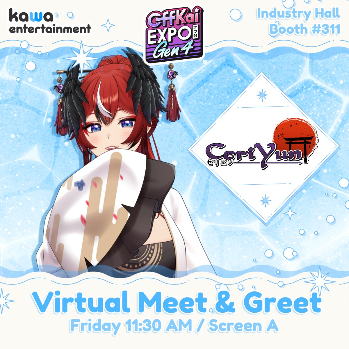 CeriYun ⛩️🪶 - Cozy Arc | Vtuber (@ceriyun_) on Twitter photo There is still time to meet me guys!
I will be available here for the next 15 minutes!!!
Come hang out!!
#offkai #OffKaiExpoGen4 #offkai2025 There is still time to meet me guys!
I will be available here for the next 15 minutes!!!
Come hang out!!
#offkai #OffKaiExpoGen4 #offkai2025