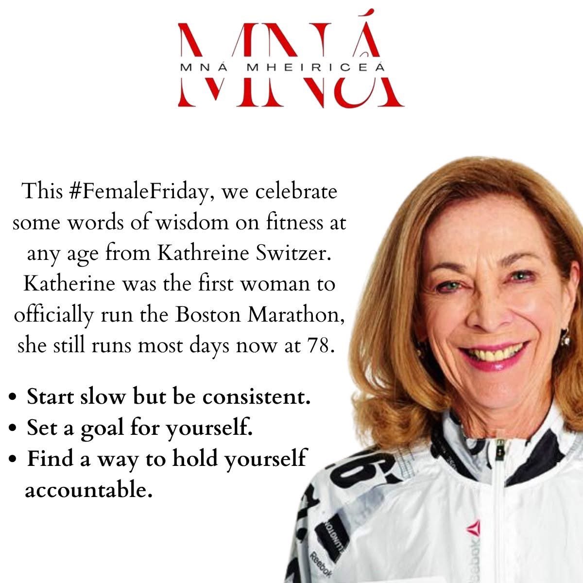 Happy #FemaleFriday
Some great words of advice this week for fitness at any age.
#Mna #Women #Fitness #WomensHealth #Mnásome