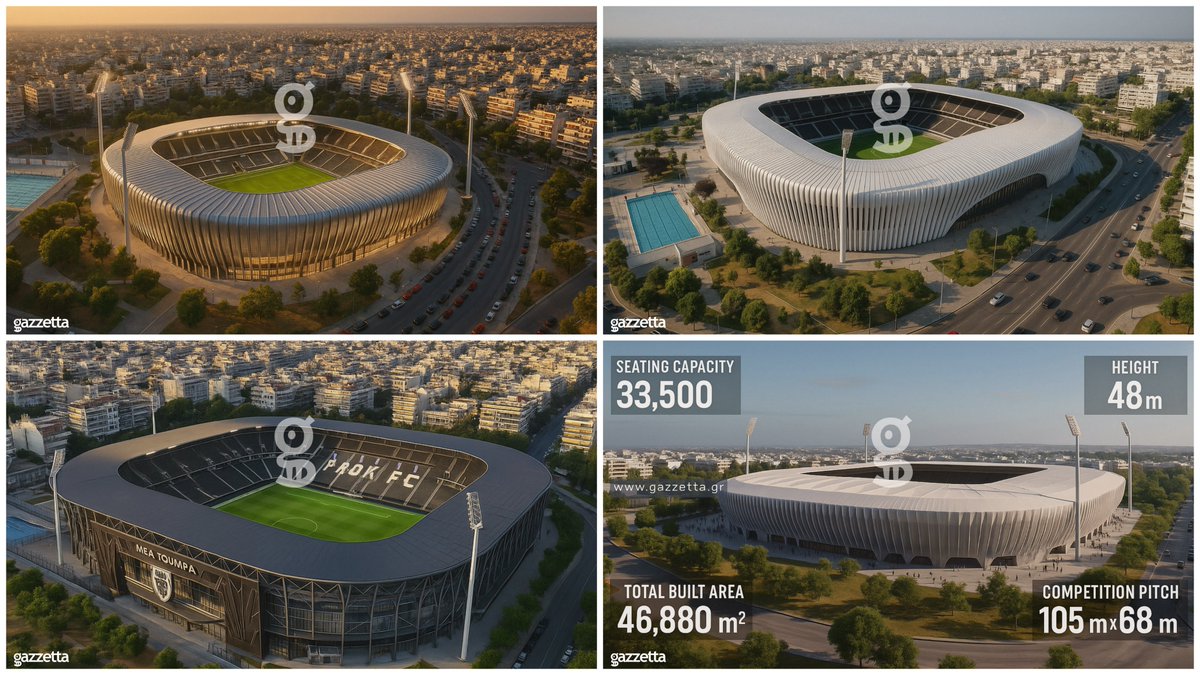 Με φωτογραφίες, βίντεο, renders, και στοιχεία που δεν έχουν ξαναπαρουσιαστεί, η «Νέα Τούμπα» του μέλλοντος είναι εδώ! 

H πιο φιλόδοξη ψηφιακή αναπαράσταση του «ασπρόμαυρου ναού»

🔗 gazzetta.gr/football/super…

#PAOK #ΠΑΟΚ #ChatGPT #NeaToumba #Stadium