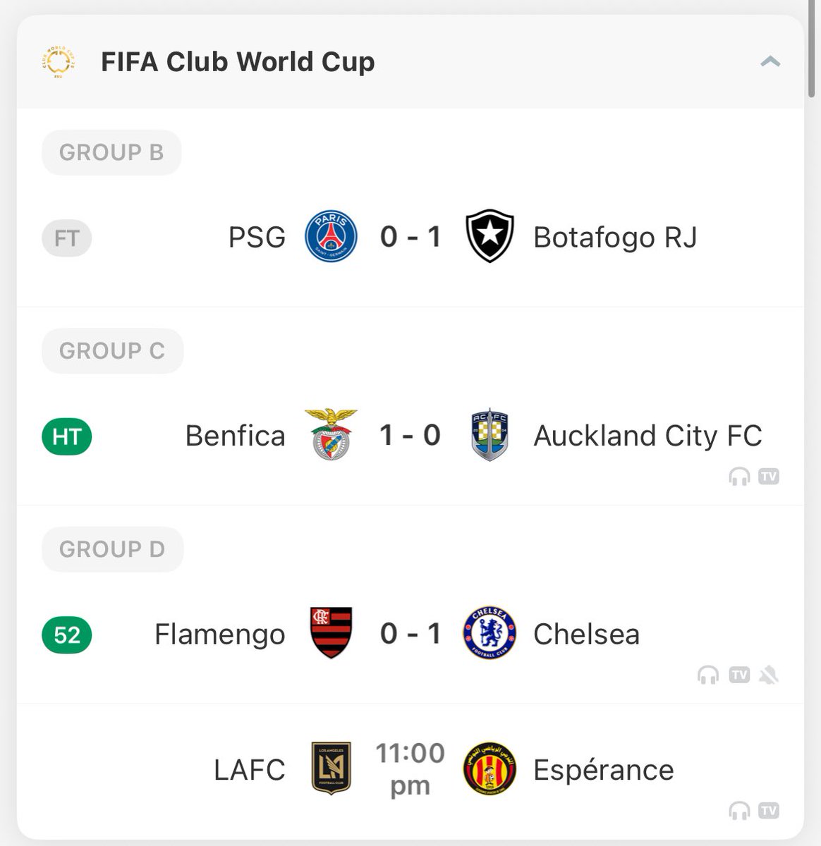 One started at 5pm the other at 7pm #ClubWorldCup