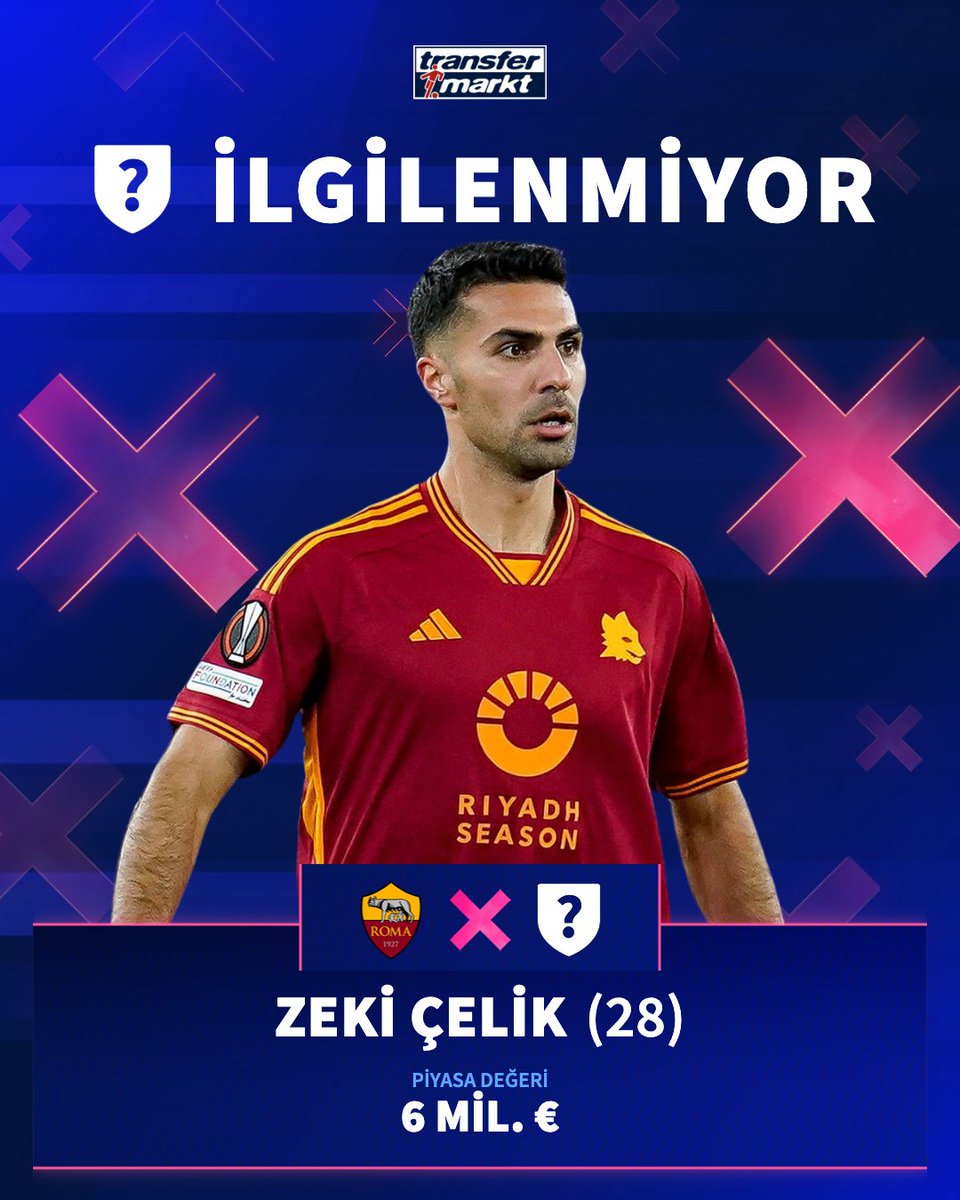 🗣️ Zeki Çelik: "Transfer teklifi almadım. Roma'da kalacağım, orada mutluyum."

📎 DHA

➡️ transfermarkt.com.tr/s/tN8
