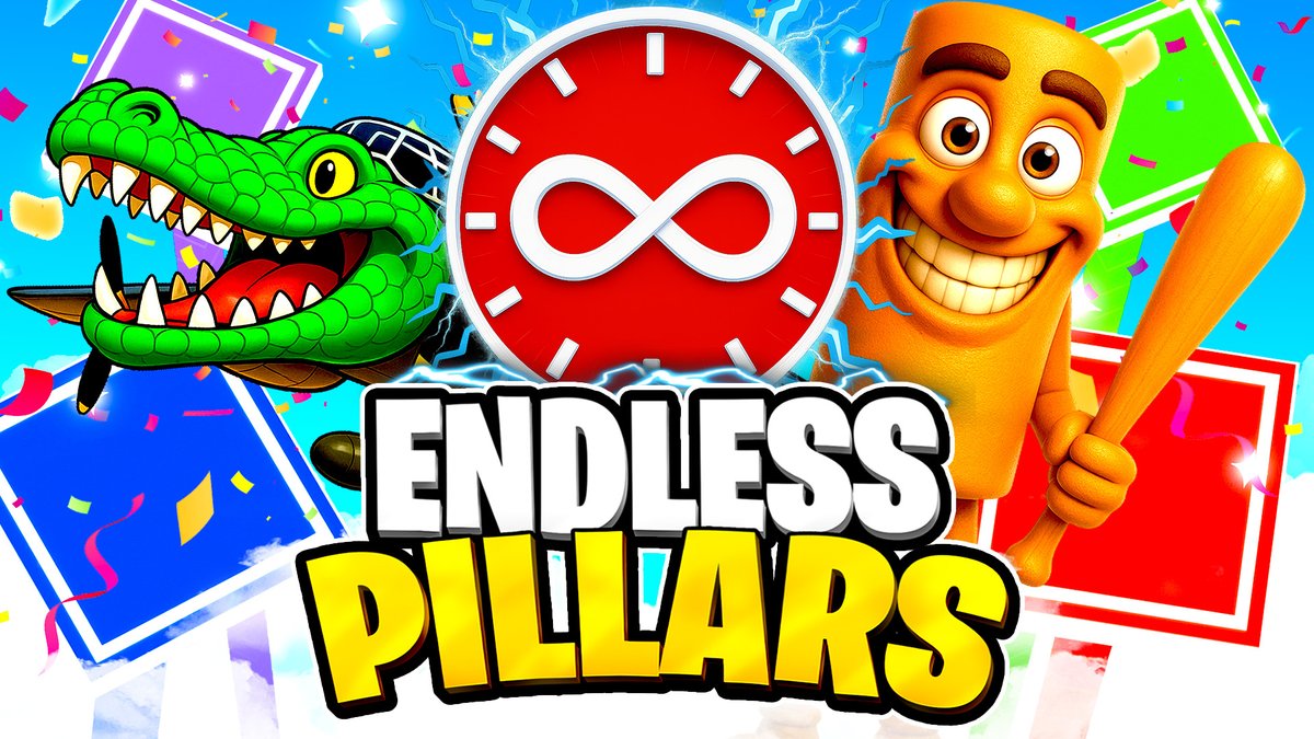 We just dropped the CRAZIEST innovation in Pillars history! 
Introducing Endless Meme Pillars!
- Unlimited Respawns
-Grow your pillar with every elimination
- First to the top wins!  

You're not going to want to miss this...  ENDLESS MEME PILLARS: 9071-6869-9085