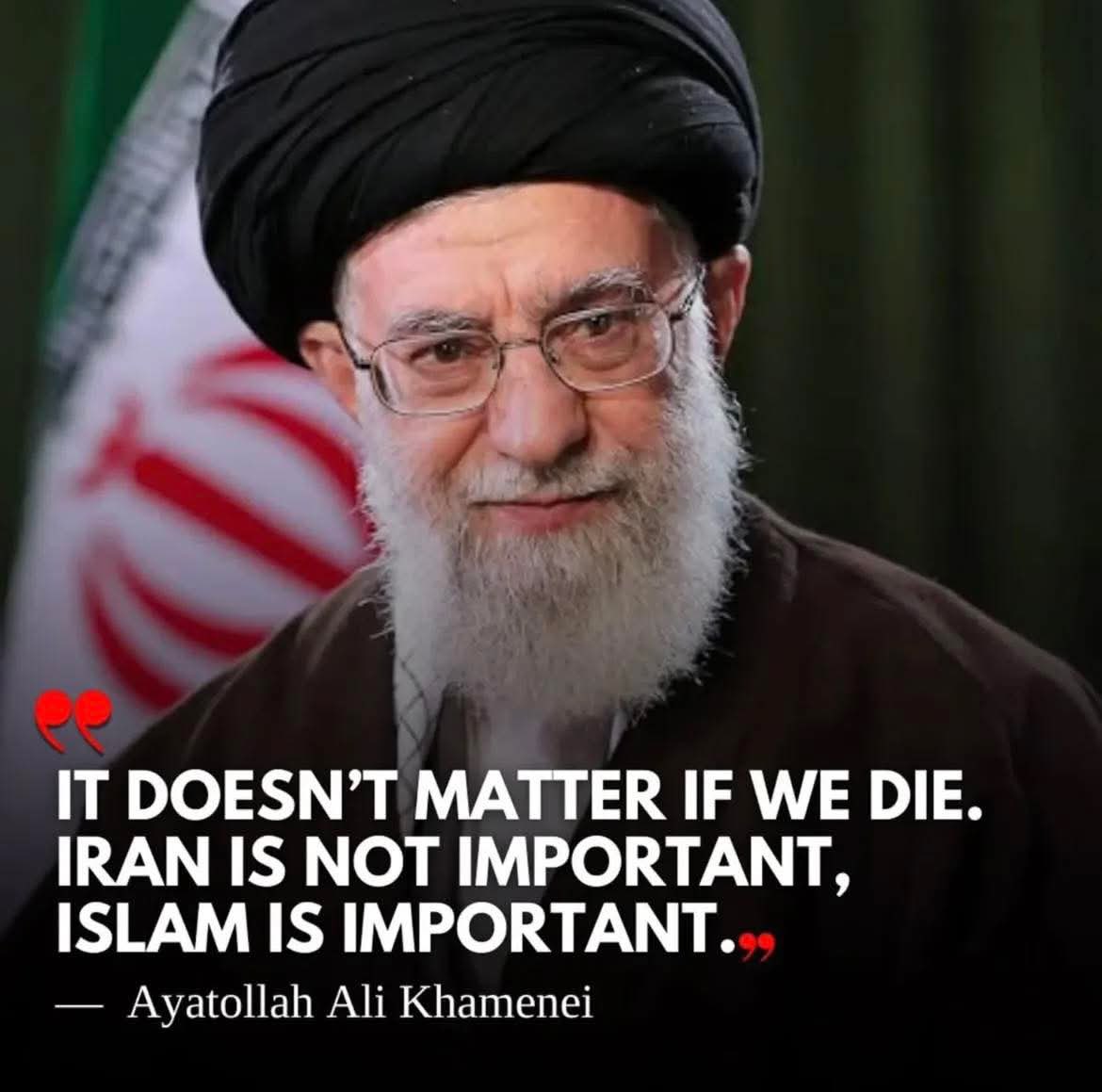 Iran’s supreme leader #Khamenei said today!