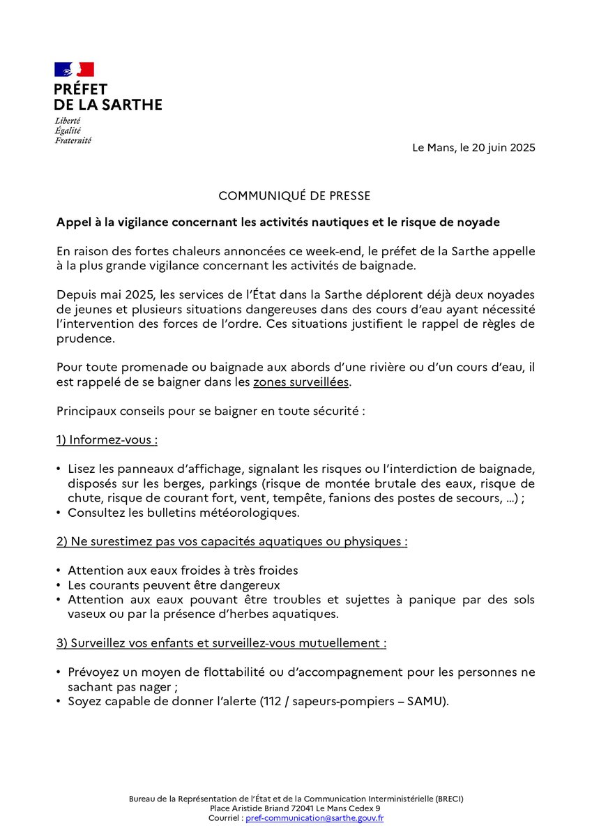 Préfet de la Sarthe tweet media