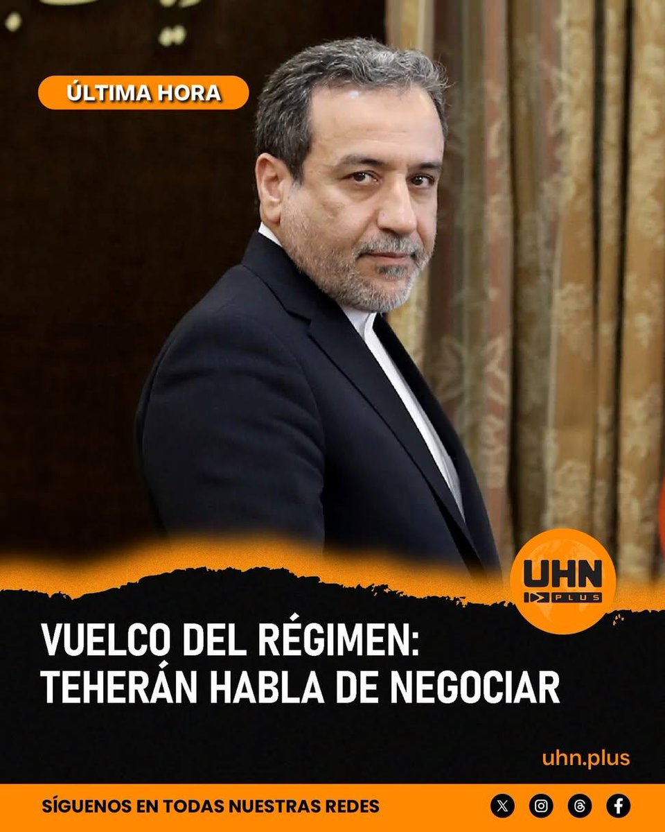 Aaaaa ok 
🇮🇷🇮🇱🇺🇸‼️ | ÚLTIMA HORA — El canciller iraní Abbas Araghchi afirma que el régimen está dispuesto a reabrir el camino diplomático “una vez más”.
#IranIsraelConflict #Iran #Israel