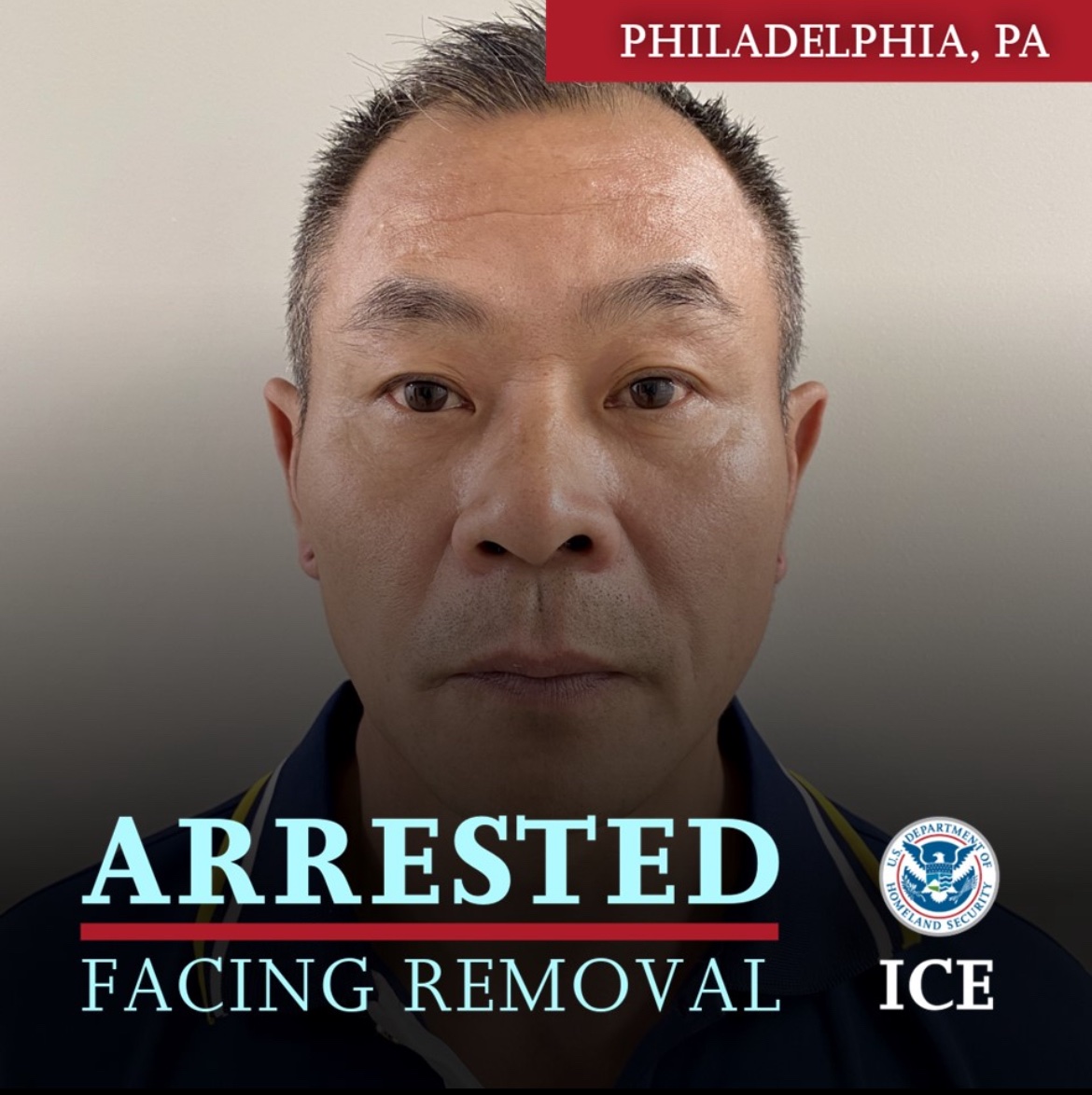 EROPhiladelphia's tweet image. On June 10, @ICEgov’s @EROPhiladelphia, arrested criminal alien Thuan Tang, a citizen of Vietnam, with previous convictions for robbery, aggravated assault, recklessly endangering, possession of crack cocaine and retail theft. Tang has a final order of removal.