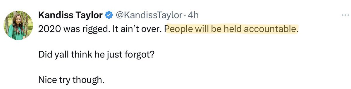Shawn (@lavenlarose) on Twitter photo Rigged like the GA GOP State Convention.
The complicit are going down, just like the rest of the treasonous bastards.
Your oblivion is noted <a href="/KandissTaylor/">Kandiss Taylor</a>, & the irony is lost on you & your little posse. You’re great for giggles…
especially that run for D1!
<a href="/realtimsharp/">Tim Sharp 🍊 🍊 🇺🇸</a> Rigged like the GA GOP State Convention.
The complicit are going down, just like the rest of the treasonous bastards.
Your oblivion is noted <a href="/KandissTaylor/">Kandiss Taylor</a>, & the irony is lost on you & your little posse. You’re great for giggles…
especially that run for D1!
<a href="/realtimsharp/">Tim Sharp 🍊 🍊 🇺🇸</a>