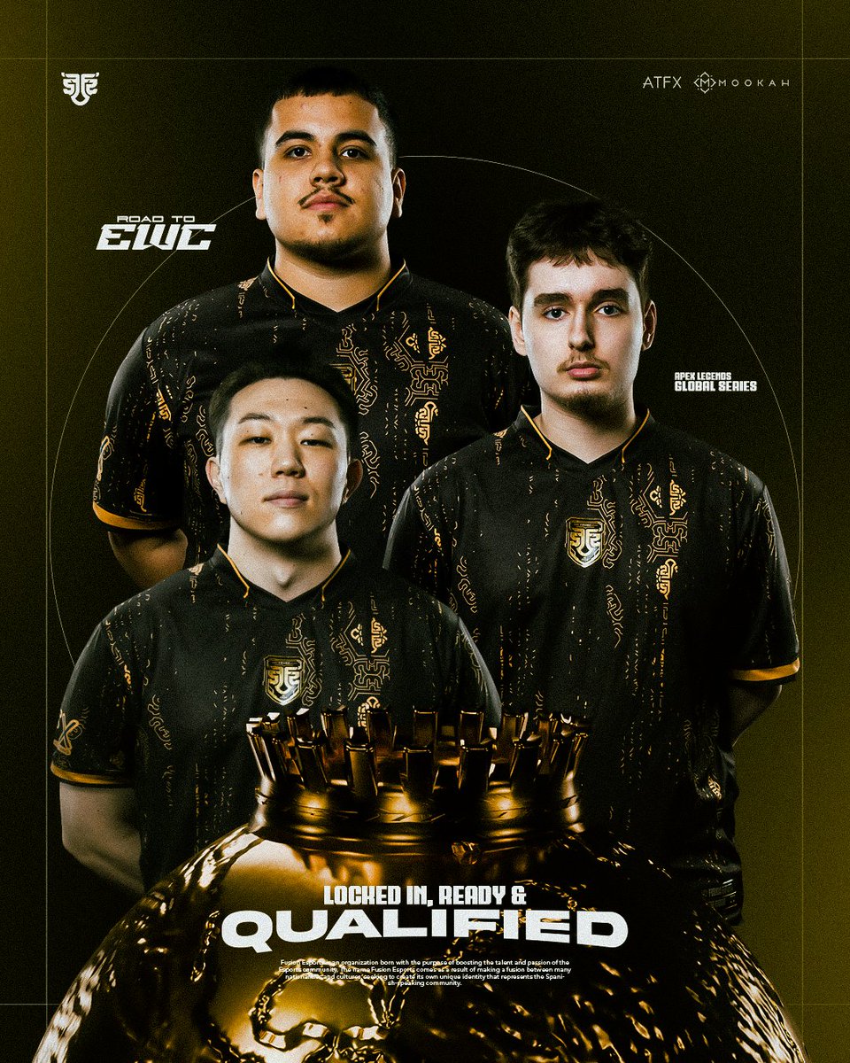fusionfsgg's tweet photo. We made it to the World Stage! 🔥

Our Apex Legends squad has officially qualified for the Esports World Cup in Riyadh this August! 🇸🇦💥

Last Sunday, we lived the exciting journey that will lead us to the @EWC_EN 💪🏻

This isn’t just a victory; it’s a dream come true. We’re incredibly proud of how far we've come, and even more excited for what’s ahead. Thank you to everyone who's believed in us from day one 💛

Let’s represent our region. See you in Riyadh. 🫡
⚠️@j2nuary @danmanntic @KIMCHILEE_ @BurkeApex ⚠️

#FeelTheFusion | @ATFX_Latam | #Mookah