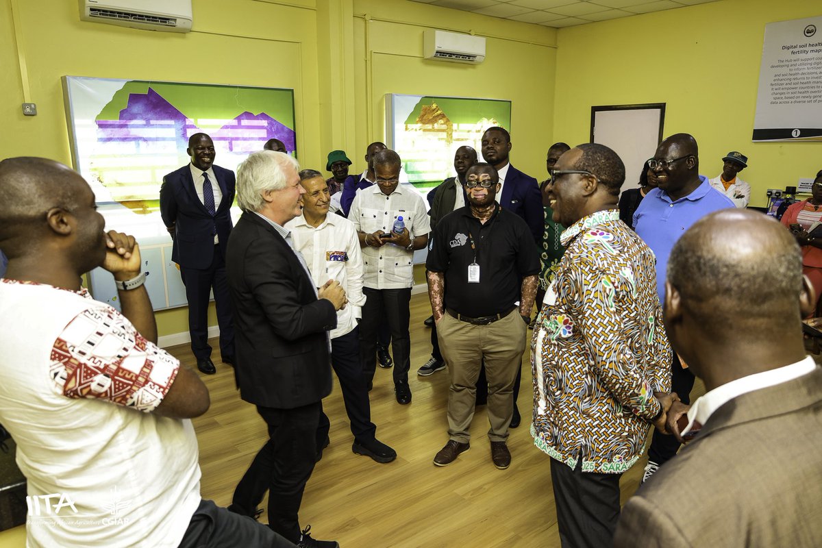 Simeon Ehui (@simeonehui) on Twitter photo This week, we had the pleasure of hosting a high-level delegation from Côte d’Ivoire’s Ministry of Agriculture, alongside colleagues from the <a href="/WorldBank/">World Bank</a> and <a href="/FAO/">Food and Agriculture Organization</a> Nigeria, at IITA Headquarters.
Over three days, we focused on four key priorities: capacity building, innovation This week, we had the pleasure of hosting a high-level delegation from Côte d’Ivoire’s Ministry of Agriculture, alongside colleagues from the <a href="/WorldBank/">World Bank</a> and <a href="/FAO/">Food and Agriculture Organization</a> Nigeria, at IITA Headquarters.
Over three days, we focused on four key priorities: capacity building, innovation
