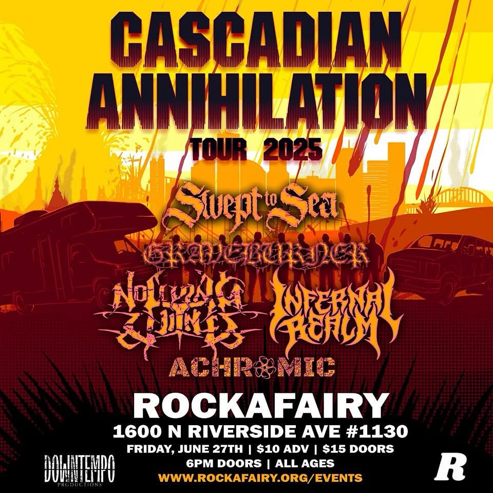SweptToSea's tweet photo. Our first Oregon show is coming up fast at Rockafairy! We're stoked to be playing alongside Infernal Realm, No Living Witness, Graveburner, and Achromic. Don’t miss it! 🌊 
.
.
.
.
#swepttosea #stringjoy #metal #music #metalcore #fishmanpickups  #neuraldsp #melodicmetalcore https://t.co/UwR2Vsnx3i