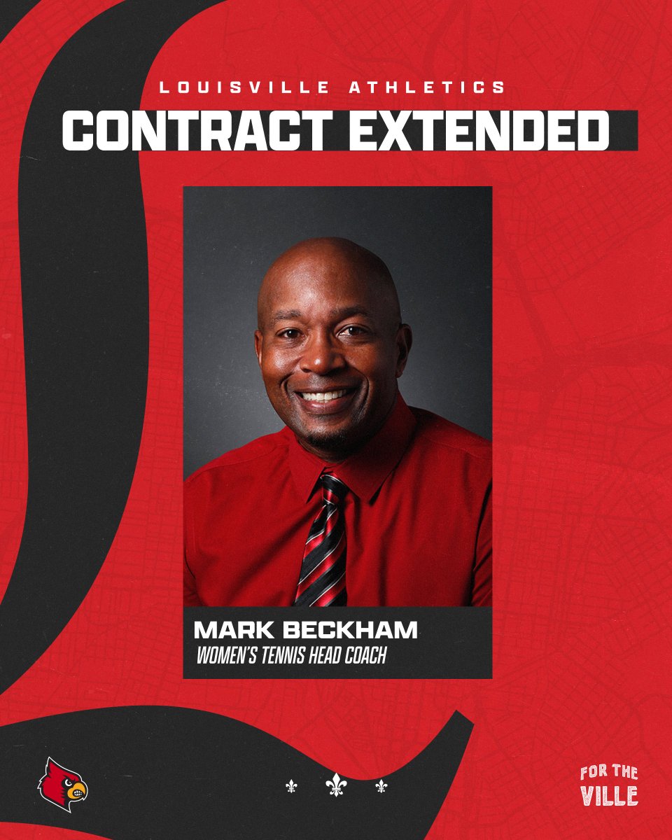Louisville Athletics (@gocards) on Twitter photo Director of Athletics <a href="/joshheird/">Josh Heird</a> announces the contract extension of <a href="/LouisvilleWTEN/">Louisville Women's Tennis</a> head coach Mark Beckham
Details: uofl.me/3TA4u1s
#GoCards Director of Athletics <a href="/joshheird/">Josh Heird</a> announces the contract extension of <a href="/LouisvilleWTEN/">Louisville Women's Tennis</a> head coach Mark Beckham
Details: uofl.me/3TA4u1s
#GoCards