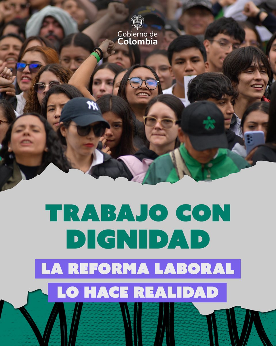 infopresidencia's tweet image. No se trata solo de empleo, se trata de vivir con dignidad 🙌🏽.

La #ReformaLaboral busca que cada trabajador y trabajadora tenga derecho a estabilidad y protección ⚖️.

¡Lo logramos! Ganamos los trabajadores. 🙌🏻

#ElTrabajoDignoEsLey