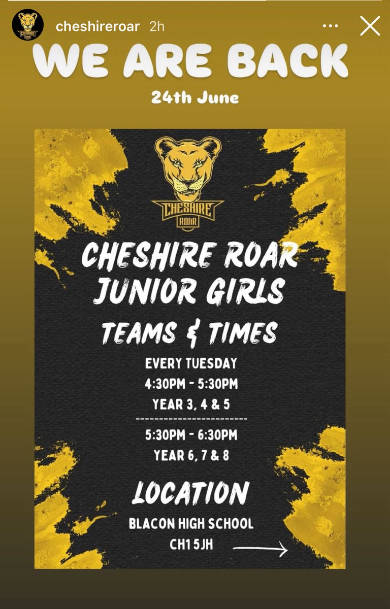 gemma morton (@gemmamorton) on Twitter photo Cheshire roar is a Women’s basketball team in Chester, and have a youth team! Open to girls aged 10+, come down and give us a try! #girls #basketball #chester #cheshire #thisgirlcan Cheshire roar is a Women’s basketball team in Chester, and have a youth team! Open to girls aged 10+, come down and give us a try! #girls #basketball #chester #cheshire #thisgirlcan