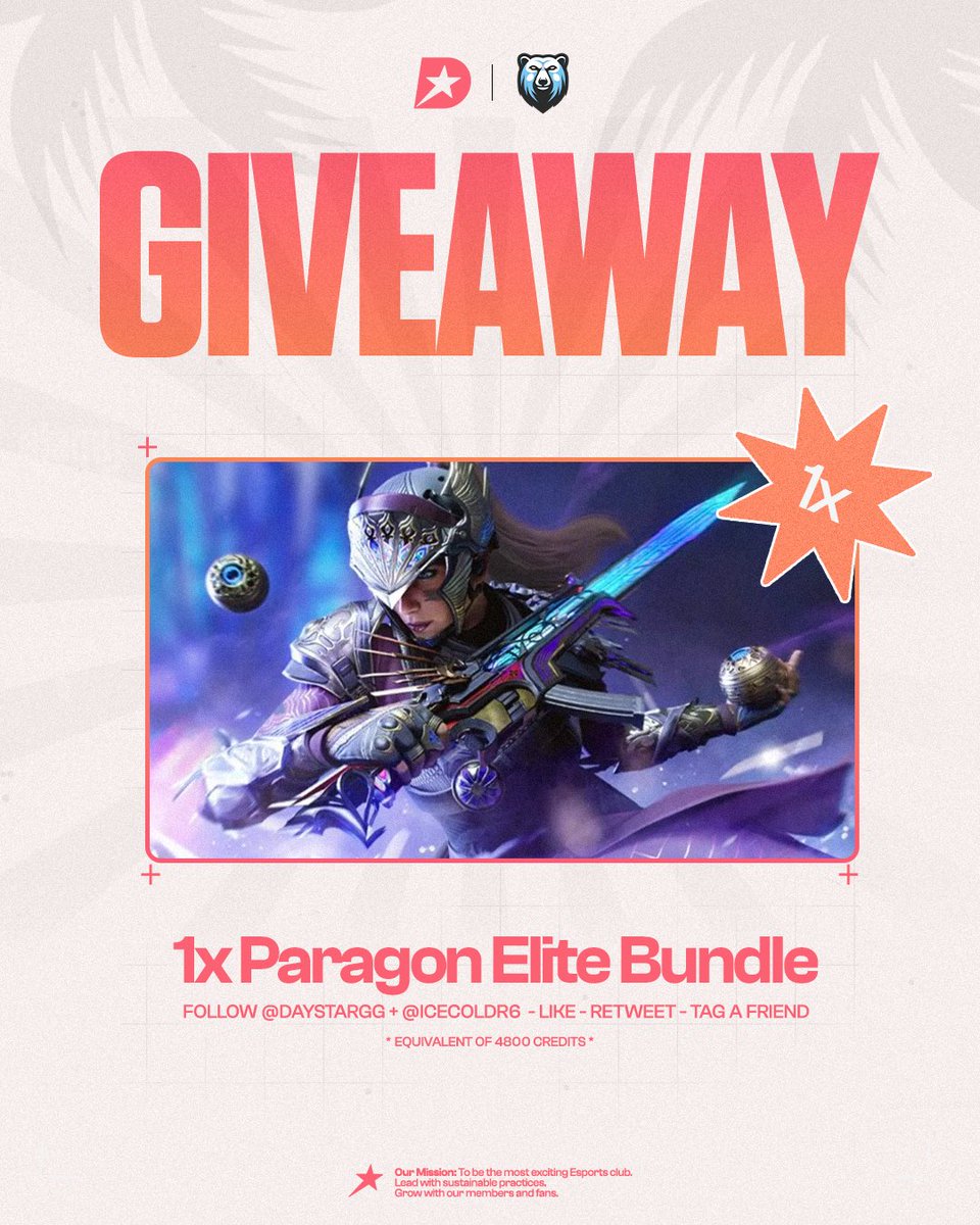 VALK PARAGON ELITE GIVEAWAY (1x)
RULES:
• Follow <a href="/IceColdR6/">IceCold</a> AND <a href="/DAYSTARGG/">Daystar</a> 
• Tag 2 friends below
• Must LIKE AND RETWEET this post!

Winner will be announced 6/30! 🤝🏼