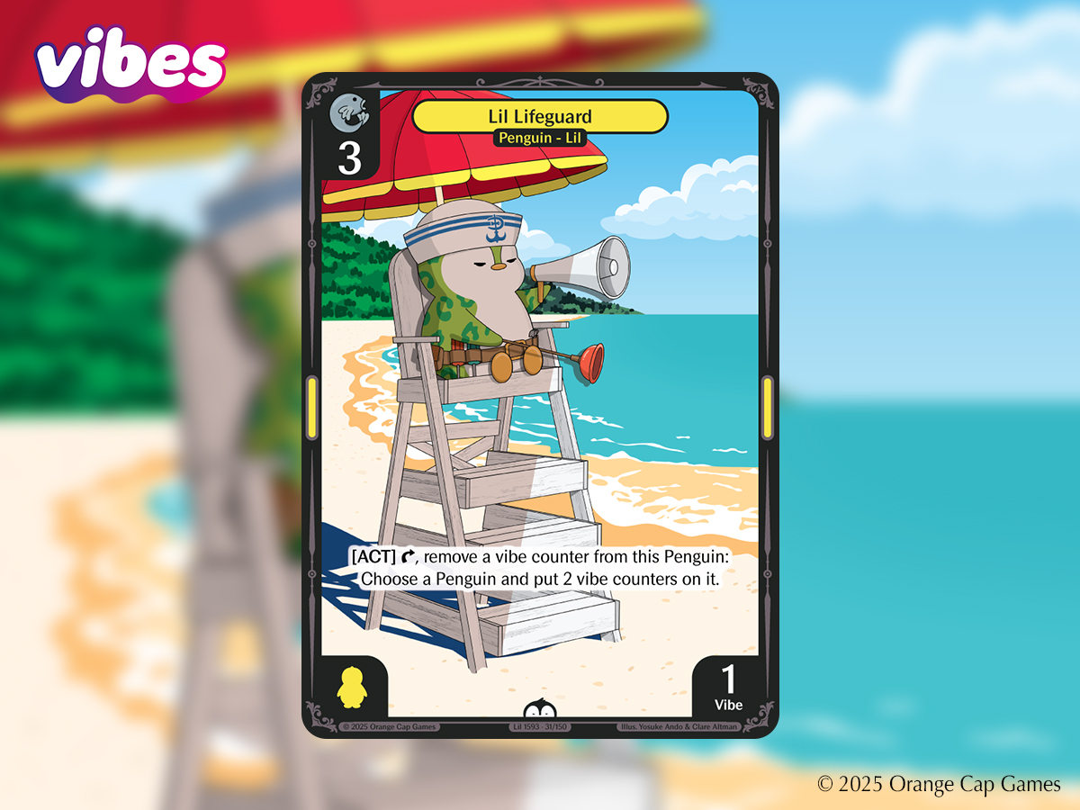 Stay alert. Stay vibin' ⛱️
Lil Lifeguard reporting for duty ☀️

Vibes set 2 Legend of the Lils shipping Q3 2025
Art by: <a href="/cluuuuuuur/">clur</a> + Yosuke Ando