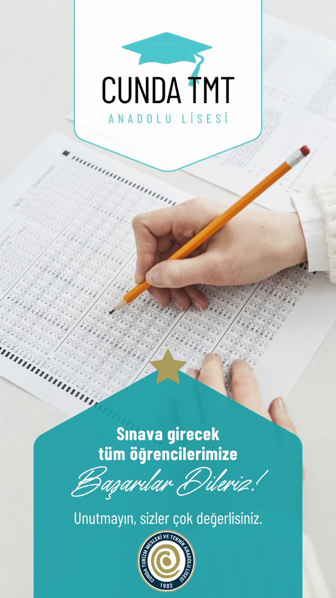 @CUNDA TURİZM MTAL VE UYGULAMA OTELİ (@cundauyoteli) on Twitter photo 🏫 Üniversite sınavına girecek tüm öğrencilerimize başarılar diliyoruz..Emeklerinizin karşılığını alacağınıza yürekten inanıyoruz..
Yolunuz açık olsun..
<a href="/tcmeb/">Millî Eğitim Bakanlığı</a> <a href="/Yusuf__Tekin/">Yusuf Tekin</a> <a href="/_Ali_KARAGOZ/">Dr. Ali KARAGÖZ</a> <a href="/Murat69_Demir/">Murat Demir</a> <a href="/gunerbahadir/">guner bahadir</a> <a href="/abdulazizyuk/">abdulaziz</a> <a href="/tcmeb_mtegm/">Meslekî ve Teknik Eğitim Genel Müdürlüğü</a> <a href="/balikesirmem/">Balıkesir İl Millî Eğitim Müdürlüğü</a> <a href="/ayvlkilcemem/">Balıkesir-Ayvalık İlçe Milli Eğitim Müdürlüğü</a> 🏫 Üniversite sınavına girecek tüm öğrencilerimize başarılar diliyoruz..Emeklerinizin karşılığını alacağınıza yürekten inanıyoruz..
Yolunuz açık olsun..
<a href="/tcmeb/">Millî Eğitim Bakanlığı</a> <a href="/Yusuf__Tekin/">Yusuf Tekin</a> <a href="/_Ali_KARAGOZ/">Dr. Ali KARAGÖZ</a> <a href="/Murat69_Demir/">Murat Demir</a> <a href="/gunerbahadir/">guner bahadir</a> <a href="/abdulazizyuk/">abdulaziz</a> <a href="/tcmeb_mtegm/">Meslekî ve Teknik Eğitim Genel Müdürlüğü</a> <a href="/balikesirmem/">Balıkesir İl Millî Eğitim Müdürlüğü</a> <a href="/ayvlkilcemem/">Balıkesir-Ayvalık İlçe Milli Eğitim Müdürlüğü</a>