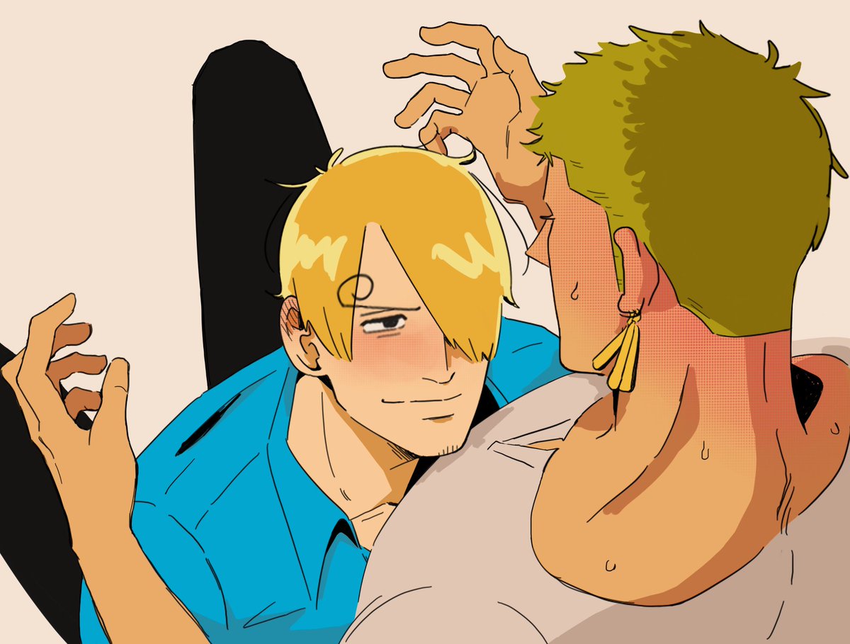 Surprise squeeze 🤭

#zosan #ゾロサン #zoroxsanji