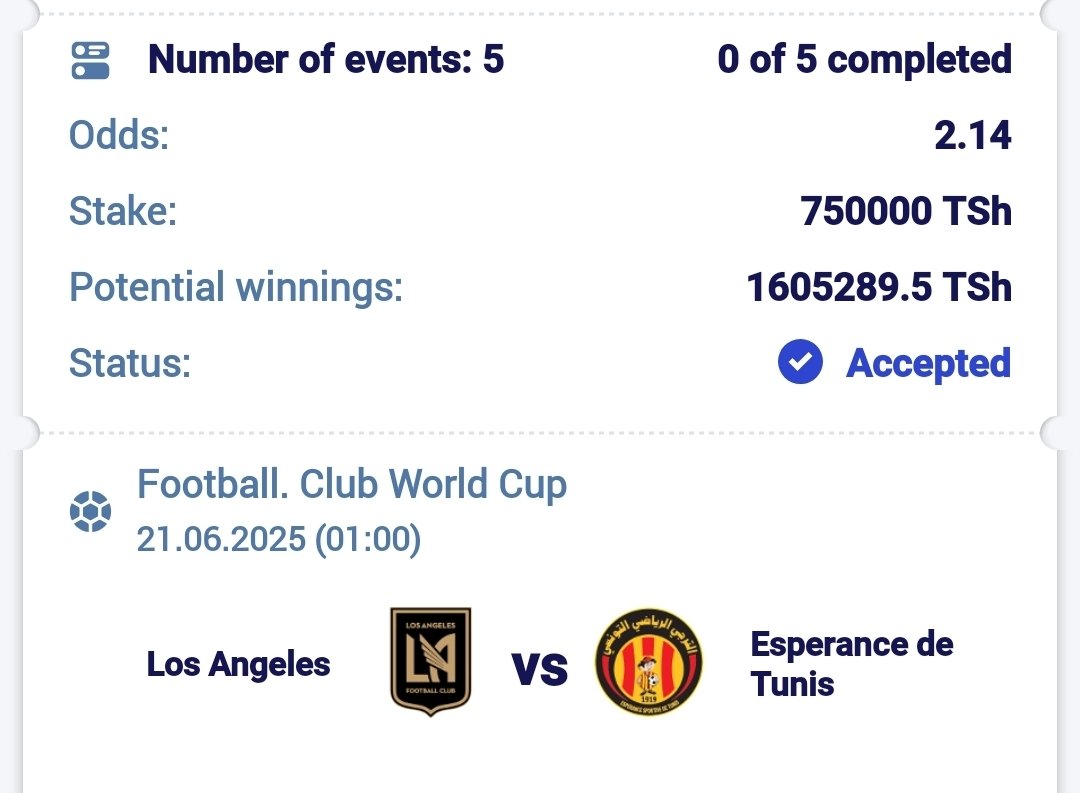 CLUB WORLD CUP 🎯

CODE: TRSHV

ODDS: 2.1

STAKE: 750K

PARIPESA

Jisajili: cutt.ly/SativaParipesa

Promo code: SATIVA17

App link ANDROID TUU: paripesa.bet/sativa17app

BET &amp; RELAX 🔞