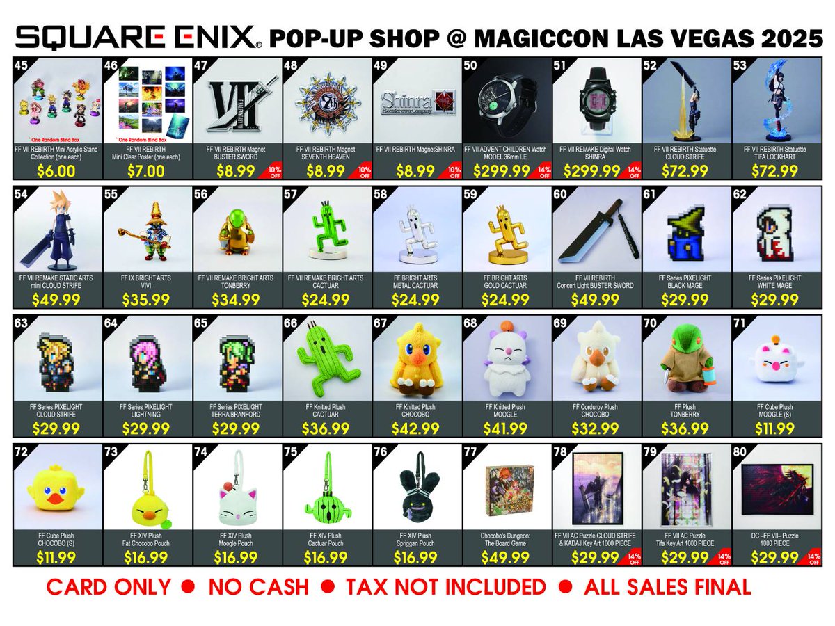 SQEX_MD_NA's tweet image. Heading to MagicCon in Las Vegas this weekend? Come stop by the Square Enix Booth #5093!
