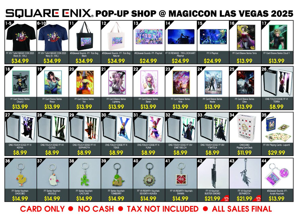 SQEX_MD_NA's tweet image. Heading to MagicCon in Las Vegas this weekend? Come stop by the Square Enix Booth #5093!