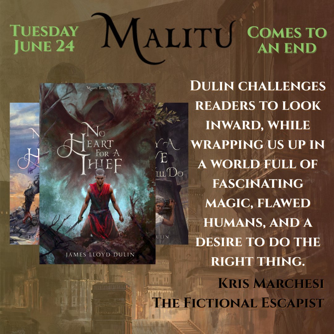 James Lloyd Dulin (He/Him) (@jamesldulin) on Twitter photo In four days, Malitu comes to an end. In four days, Malitu comes to an end.