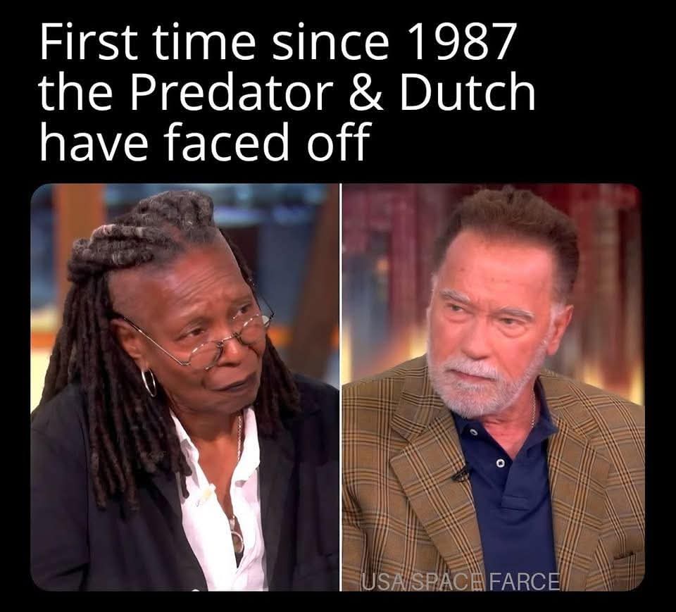 gregloucks's tweet photo. Dutch was Arnold Schwarzenegger's character in Predator https://t.co/o5nHhURqNG