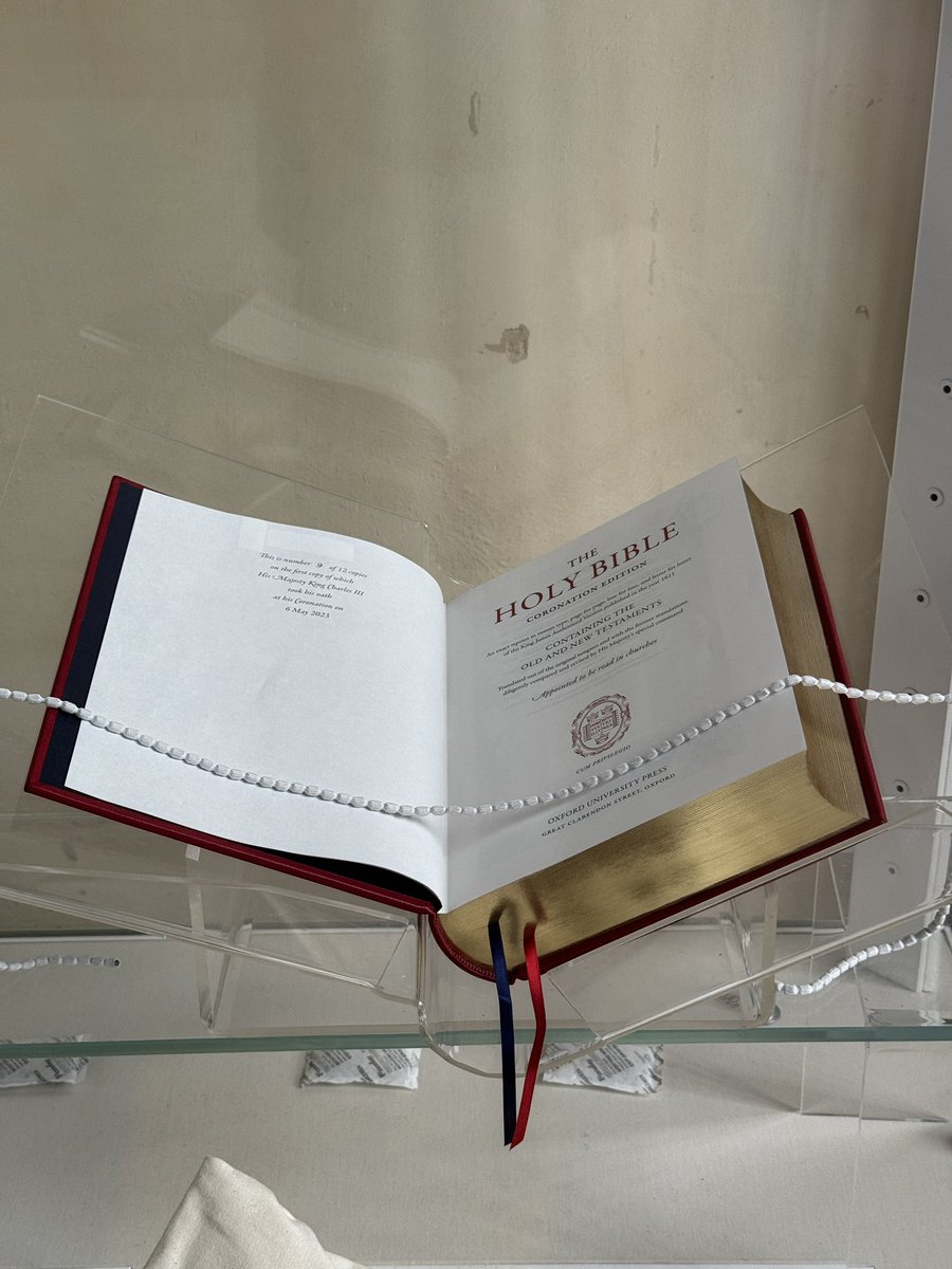 A personal highlight of this year’s CALCA conference was this beautiful library copy of the Coronation Bible, brought by <a href="/NLWales/">National Library of Wales</a>. Stunning! <a href="/StDavCathLib/">St Davids Cathedral Library /Llyfrgell y Gadeirlan</a>