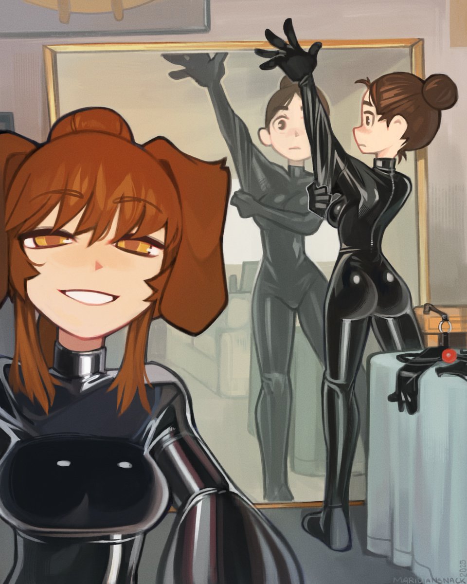 Ophelia and Hannah trying out some suits

For @ /KDF on another site!