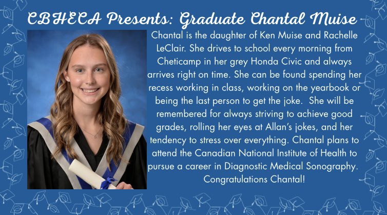 Congratulations Chantal!