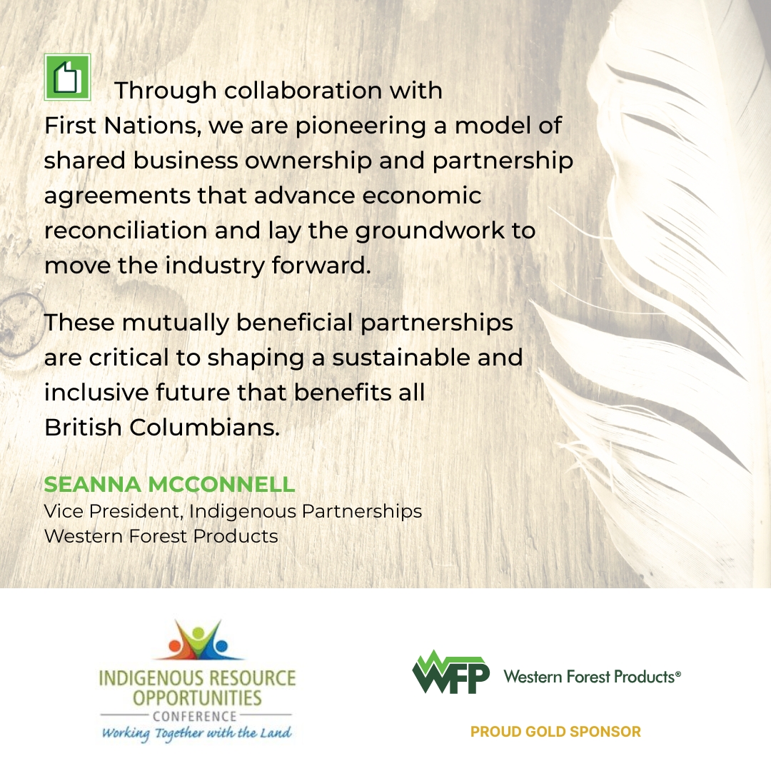Proud to have the opportunity to be represented at the annual Indigenous Resource Opportunities Conference! <a href="/BC_IROC/">Indigenous Resource Opportunities</a> 

#SustainableDevelopment #IndigenousPartnerships #IROC2025 #BCforestry #BCbusiness