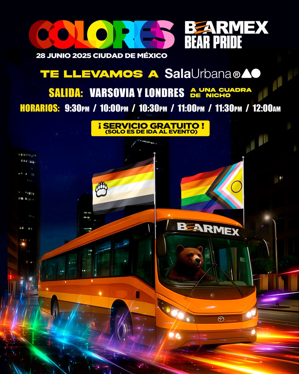 🌈 ¡Nos vemos en Colores!
Y para que llegues sin preocupaciones, tendremos transporte gratuito al evento. 🚌✨
¡Más fácil, imposible!