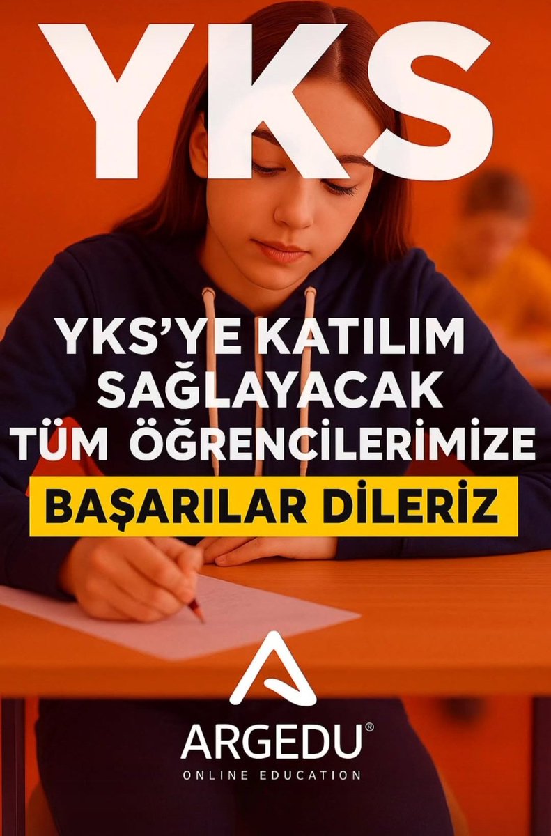 YKS'ye girecek olan tüm öğrencilerimize başarılar dileriz...

#argedu #argedueğitim #dijitalokul #yks #yks2025 #YKS #YKS2025 #ilkokul #ortaokul #lise #dijitaleğitim #onlineeğitim  #eğitim #başarı #sınav #sözel #sayısal #yapayzeka #ai #tyt #ayt #yks #tyt2025 #ayt2025 #yks2025