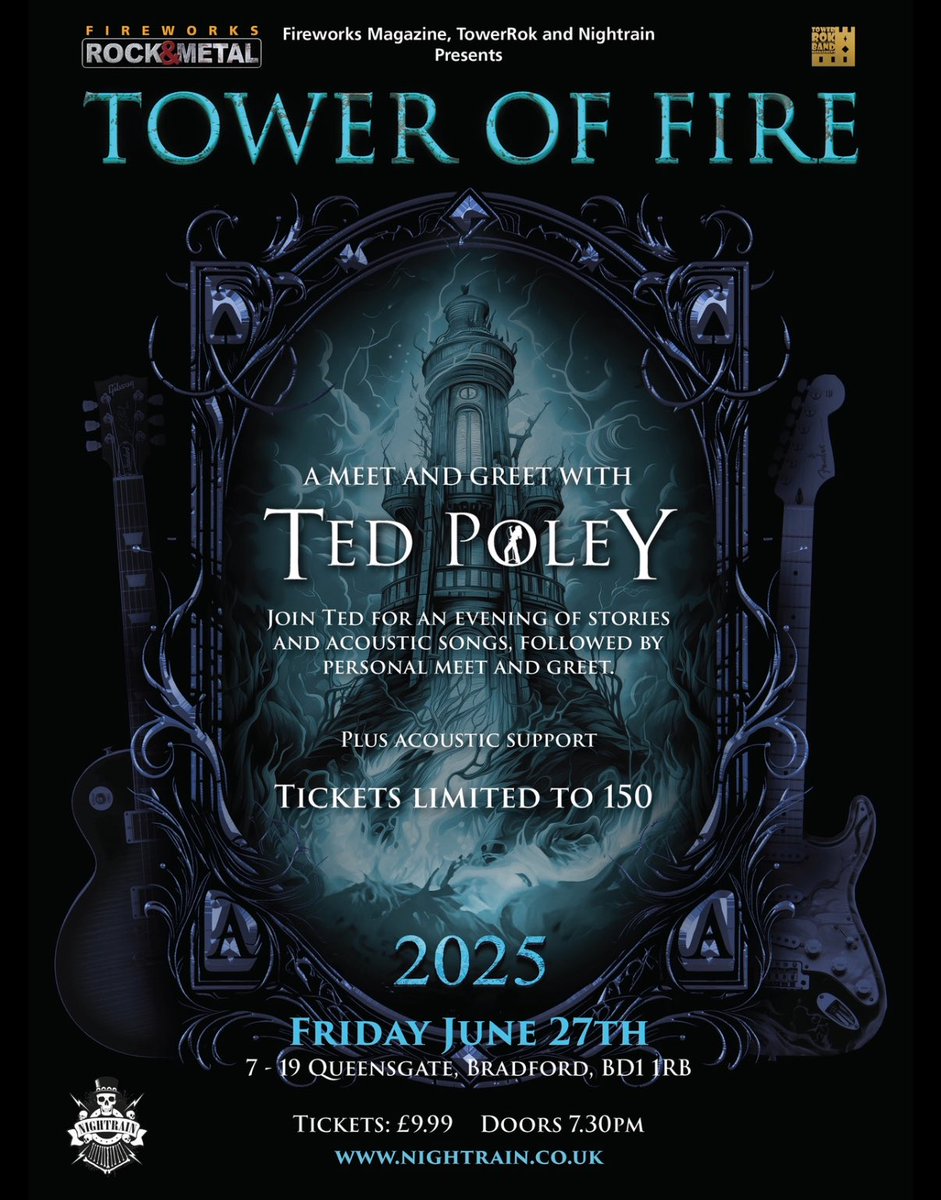 Nightrain Music Venue - Bradford (@nightrainvenue) on Twitter photo ‼️1 WEEK TO GO‼️
🔥TED POLEY🔥
🎤Songs, Stories &
🎶Meet And Greet🎶
Last Tickets Remaining 👇🏻
nightrain.co.uk/upcoming-event…
<a href="/tedpoley/">Ted Poley</a>
<a href="/LocalSoundFocus/">Local Sound Focus</a>
<a href="/ITHERETWEETER1/">theretweeter</a>
<a href="/YorkshireMC/">Yorkshire Music Collective</a>
<a href="/visitBradford/">Visit Bradford</a>
<a href="/bradford_bid/">BradfordBID</a>
<a href="/bradford2025/">Bradford 2025</a>
<a href="/Yorkshire_Gigs/">Yorkshire Gigs</a> ‼️1 WEEK TO GO‼️
🔥TED POLEY🔥
🎤Songs, Stories &
🎶Meet And Greet🎶
Last Tickets Remaining 👇🏻
nightrain.co.uk/upcoming-event…
<a href="/tedpoley/">Ted Poley</a>
<a href="/LocalSoundFocus/">Local Sound Focus</a>
<a href="/ITHERETWEETER1/">theretweeter</a>
<a href="/YorkshireMC/">Yorkshire Music Collective</a>
<a href="/visitBradford/">Visit Bradford</a>
<a href="/bradford_bid/">BradfordBID</a>
<a href="/bradford2025/">Bradford 2025</a>
<a href="/Yorkshire_Gigs/">Yorkshire Gigs</a>