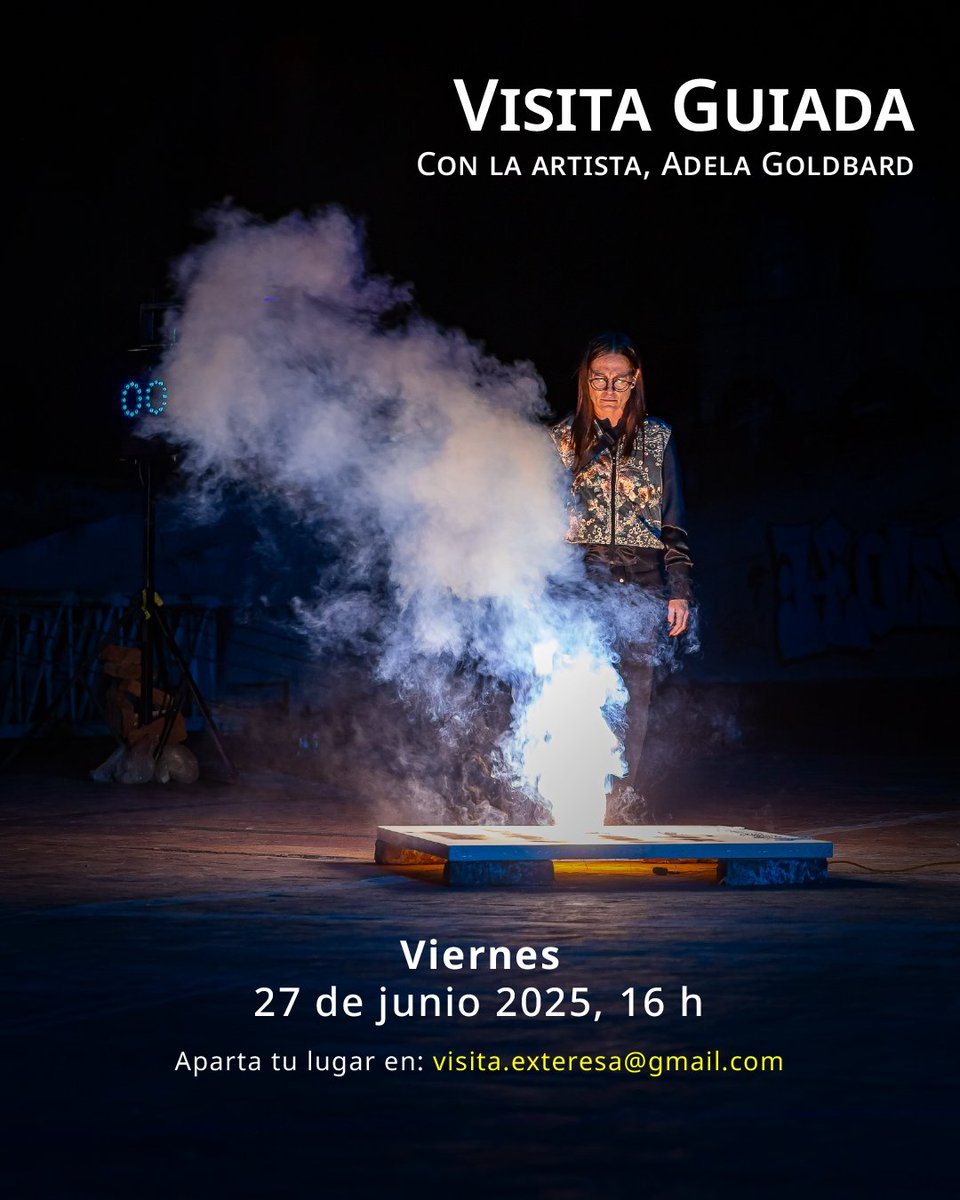 ExTeresa Arte Actual (@exteresa) on Twitter photo ¡Te esperamos el próximo viernes 27 en la visita guiada por la exposición 𝘉𝘪 𝘹𝘢 𝘳𝘢 𝘯𝘥𝘶𝘮𝘶̱𝘪, 𝘢𝘺𝘢 𝘱’𝘢𝘮𝘱𝘢𝘺 con Adela Goldbard!
Viernes 27 de junio, 16 h
Aforo limitado a 25 personas
Aparta tu lugar en: visita.exteresa@gmail.com ¡Te esperamos el próximo viernes 27 en la visita guiada por la exposición 𝘉𝘪 𝘹𝘢 𝘳𝘢 𝘯𝘥𝘶𝘮𝘶̱𝘪, 𝘢𝘺𝘢 𝘱’𝘢𝘮𝘱𝘢𝘺 con Adela Goldbard!
Viernes 27 de junio, 16 h
Aforo limitado a 25 personas
Aparta tu lugar en: visita.exteresa@gmail.com