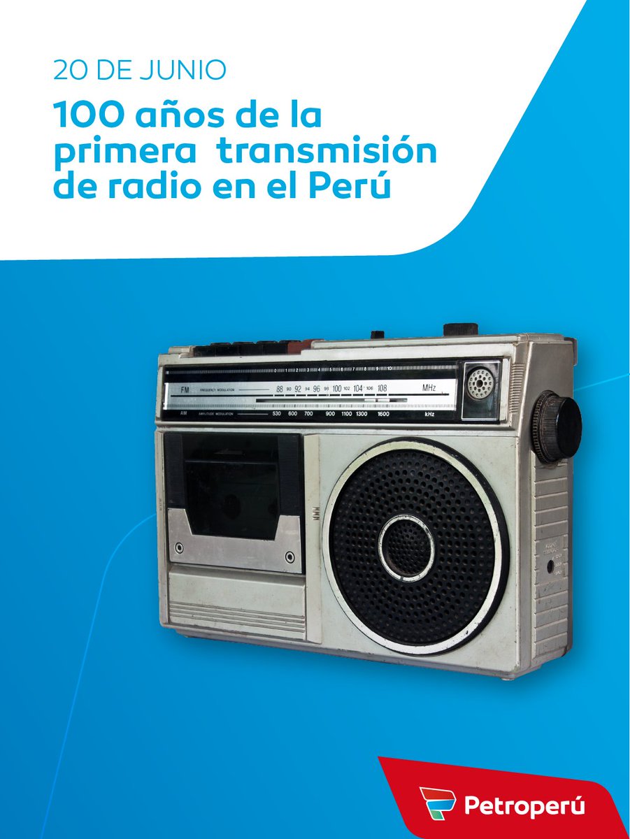 📻 ¡La radio cumple 100 años en el Perú!

Desde su primera transmisión en 1925, la radio ha sido un medio clave para informar, educar y unir a millones de peruanos.
🎙️ ¡Feliz centenario, radio peruana!

#Petroperú #100AñosDeRadio #RadioPeruana #CulturaQueConecta