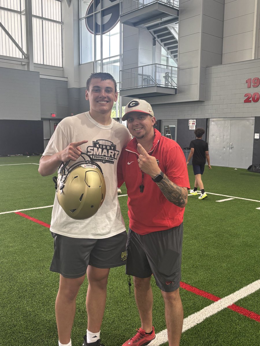 Had a lot of fun <a href="/GeorgiaFootball/">Georgia Football</a> camp today! Super intense and I loved the energy! Thank you <a href="/coach_thartley/">Todd Hartley</a> for the coaching! Excited to use all the stuff I learned this fall! Can’t wait to get back on campus!
<a href="/whsbulldogsfb/">Williams Football</a> <a href="/WHSDawgstrong/">WHS Strength and Performance</a> <a href="/nchssportspage/">NC HIGHSCHOOL SPORTS PAGE</a> <a href="/PrepRedzoneNC/">Prep Redzone North Carolina</a>