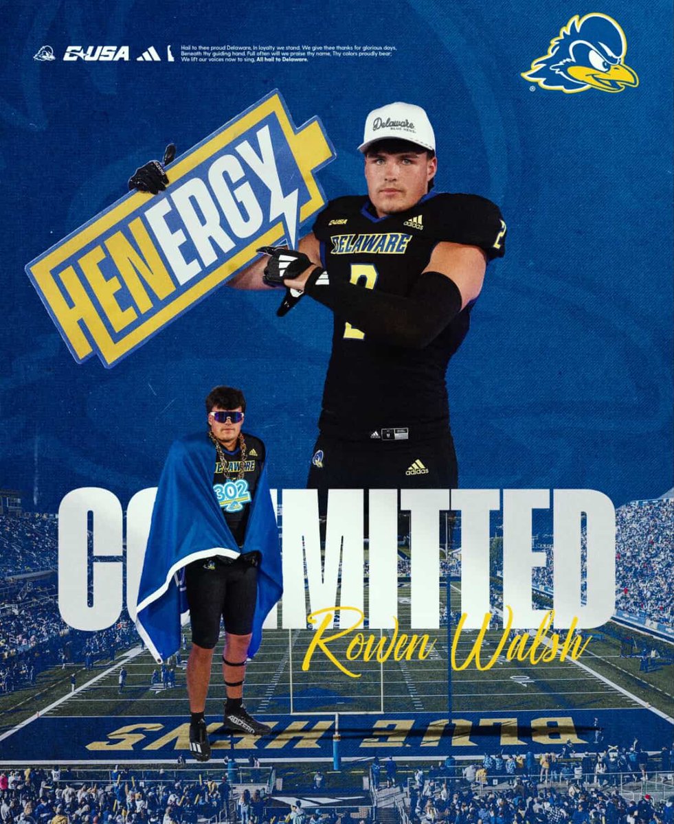 GC Football (@gcfootball) on Twitter photo Congratulations Rowen Walsh on committing to University of Delaware <a href="/Delaware_FB/">Delaware Football</a>
#WeAreGC
#DontLookBack Congratulations Rowen Walsh on committing to University of Delaware <a href="/Delaware_FB/">Delaware Football</a>
#WeAreGC
#DontLookBack
