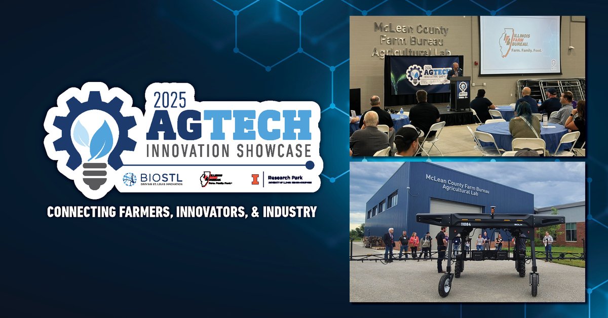 🚜 Cutting-edge AgTech + farmer insights = real-world solutions. 🌱 We're partnering with <a href="/BioSTL/">BioSTL</a> and the <a href="/UofIllinois/">University of Illinois</a> Research Park to bring you a morning of quick pitches, real conversations, and practical innovation. It’s happening Wednesday, July 16 in Champaign, and it’s