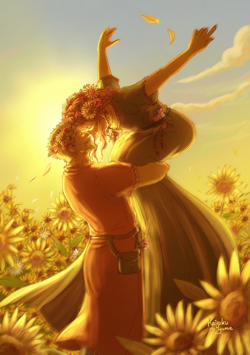 Summer solstice ☀️ Askeladd and Camilla are wishing you a blessed Litha... 🌻 #VINLAND_SAGA #ocxcanon