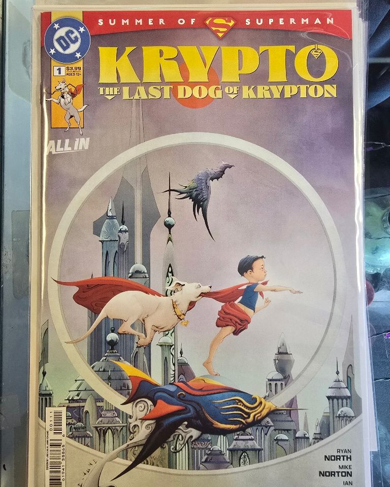 thescificenter's tweet image. The summer of Krypto continues . Here is issue one of KRYPTO,  LAST DOG OF KRYPTON, and its variants , along with a facsimile of Adventure Comics 210, Kryptos very 1st appearance #Superman #krypto #krypton #superpets #getyourgeekagift #thescificenter