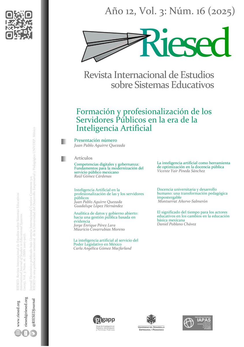 Nos complace anunciar que el número 16 de la Revista Internacional de Estudios sobre Sistemas Educativos (RIESED) publicada por UNIVDEP, ya está disponible para su consulta.

🔗 Consulta el número completo aquí: riesed.org/index.php/RIES…

#RIESED16 #RevistaAcadémica #UNIVDEP